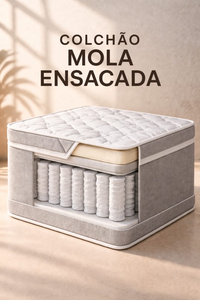Kit Cama Box Baú + Colchão Mola Ensacada Viúva 1,28m Viúva