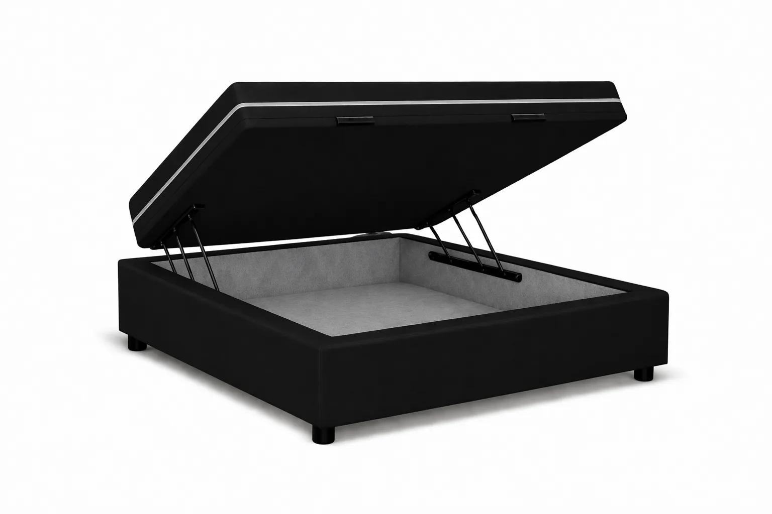 Kit Cama Box Baú + Colchão Mola Bonnel Solteiro 0,88m Solteiro