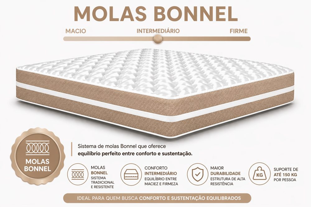 Kit Cama Box Baú + Colchão Mola Bonnel Viúva 1,28m Viúva