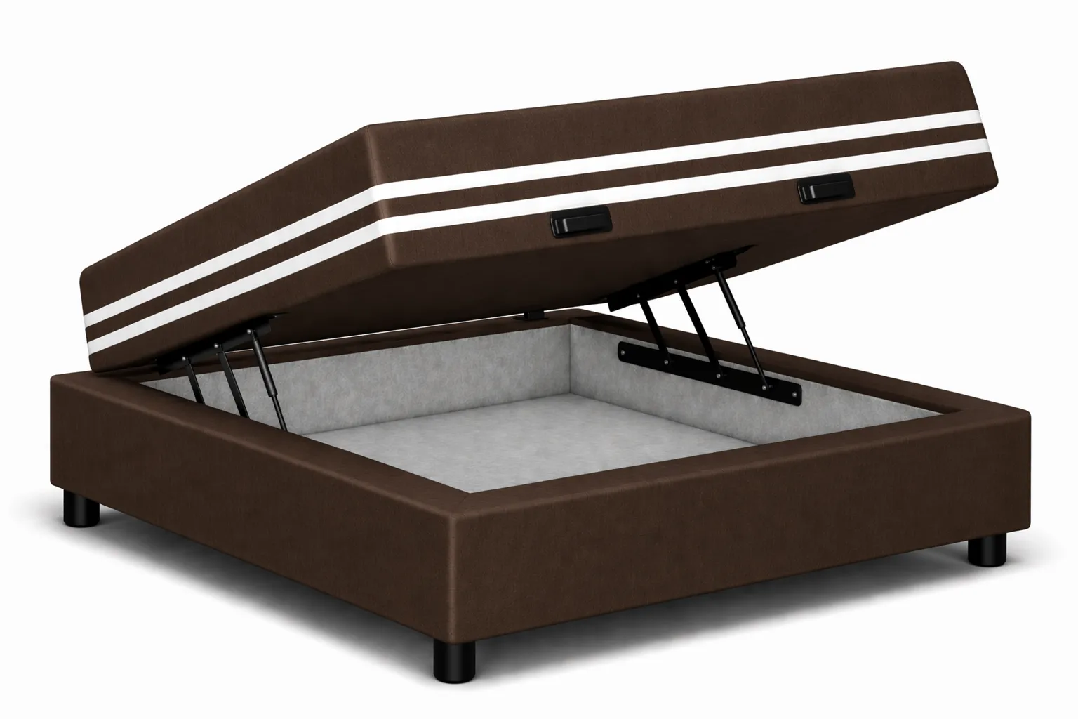 Kit Cama Box Baú + Colchão Mola Ensacada Solteirinho 0,78m Solteirinho