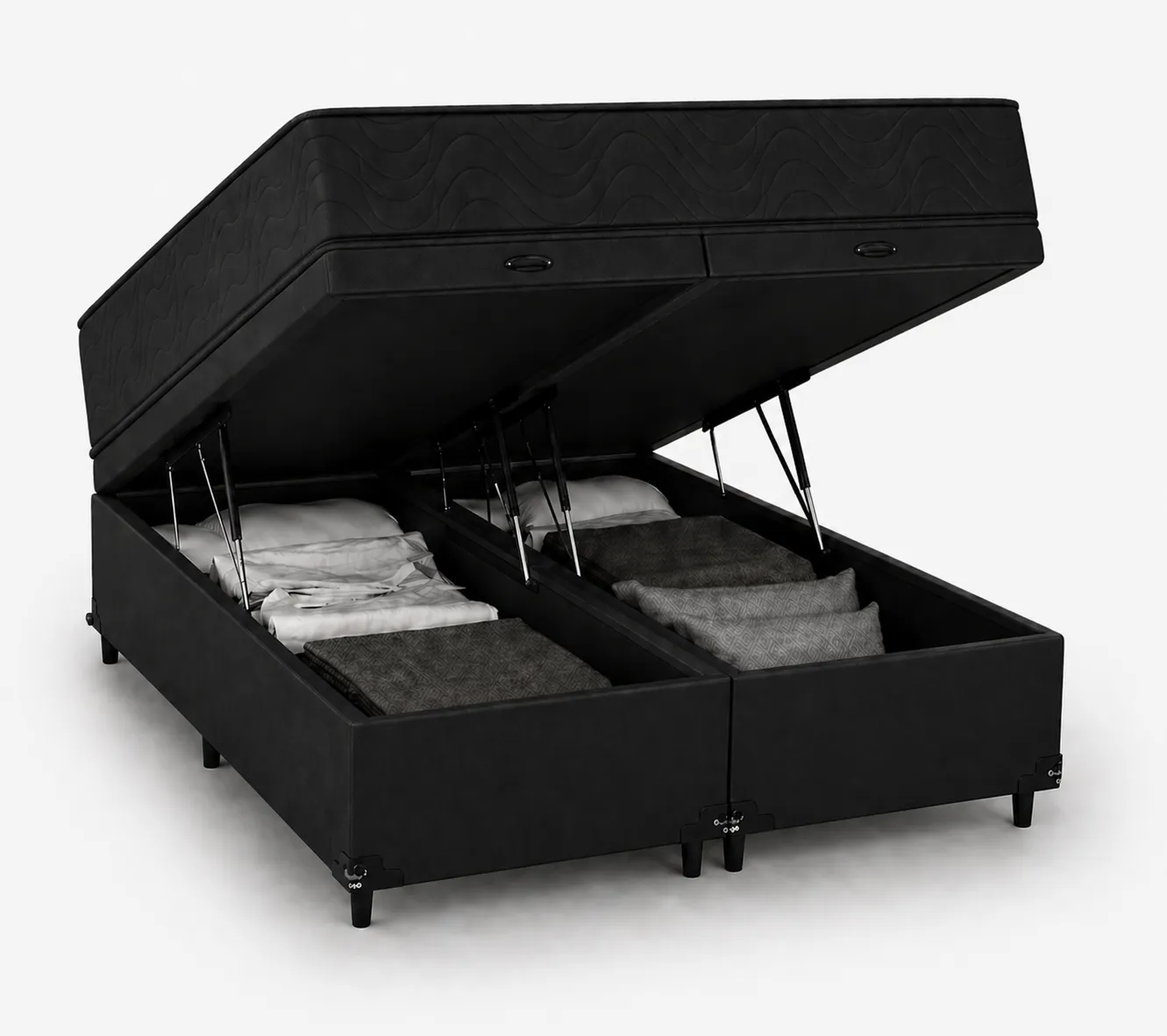Kit Cama Box Baú + Colchão D33 Solteirão 0,96m Solteirão