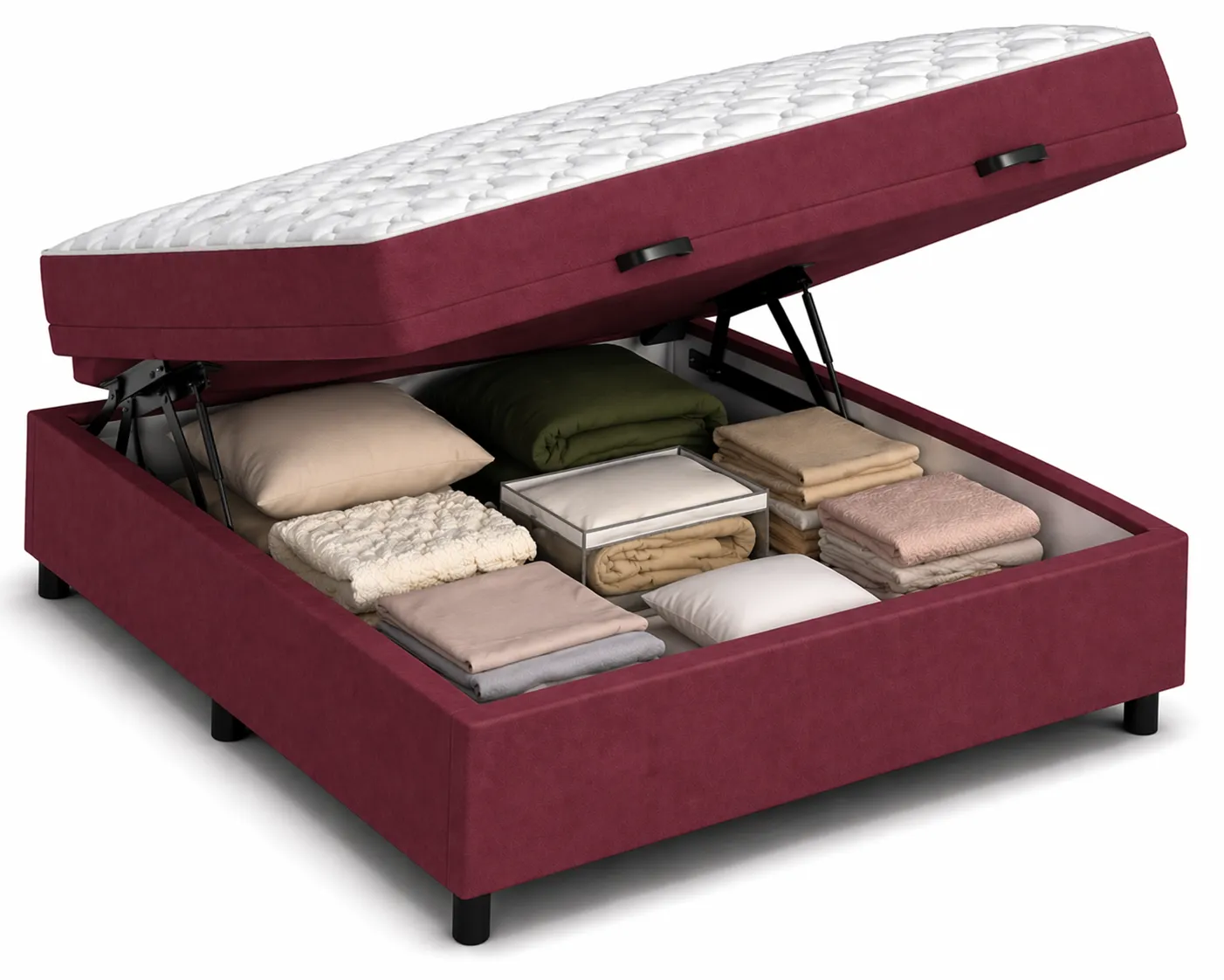 Kit Cama Box Baú + Colchão D45 Queen 1,58m Queen