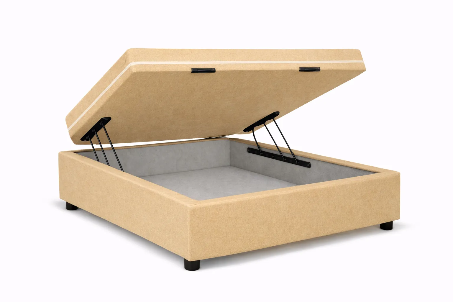 Kit Cama Box Baú + Colchão Mola Bonnel Solteiro 0,88m Solteiro