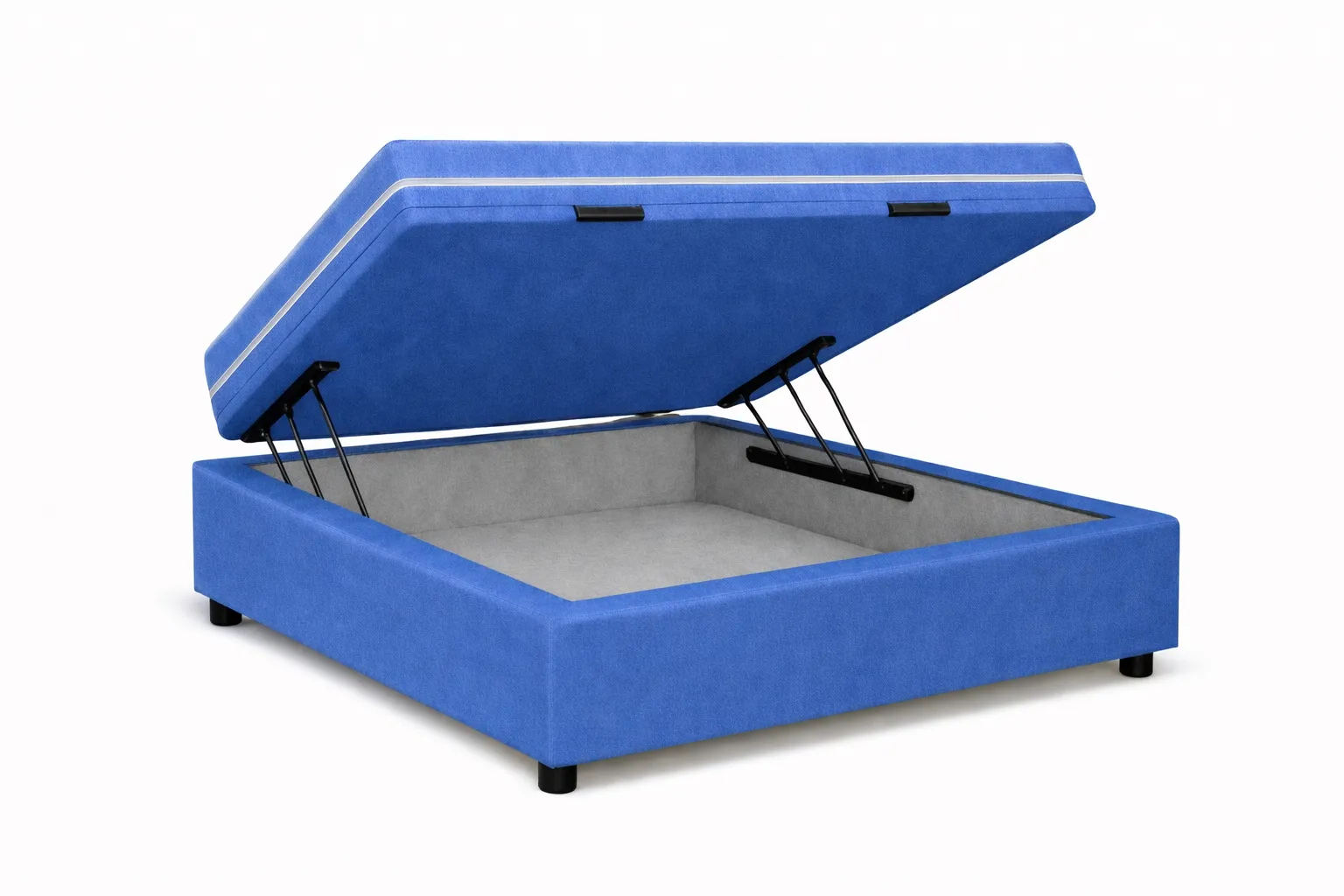Kit Cama Box Baú + Colchão Mola Bonnel Solteirinho 0,78m Solteirinho