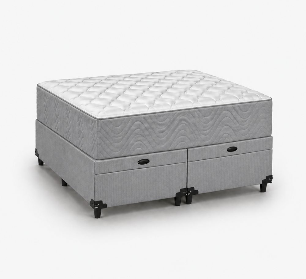 Kit Cama Box Baú + Colchão D33 Casal 1,38m Casal
