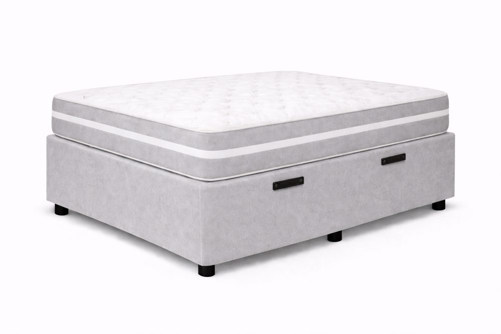 Kit Cama Box Baú + Colchão Mola Bonnel Solteiro 0,88m Solteiro