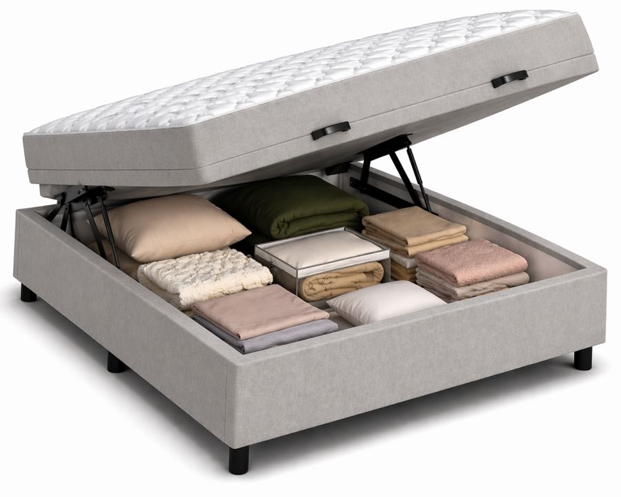 Kit Cama Box Baú + Colchão D45 Queen 1,58m Queen
