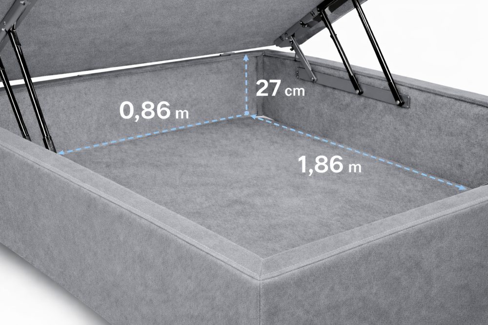 Kit Cama Box Baú + Colchão D45 Solteiro 0,88m Solteiro