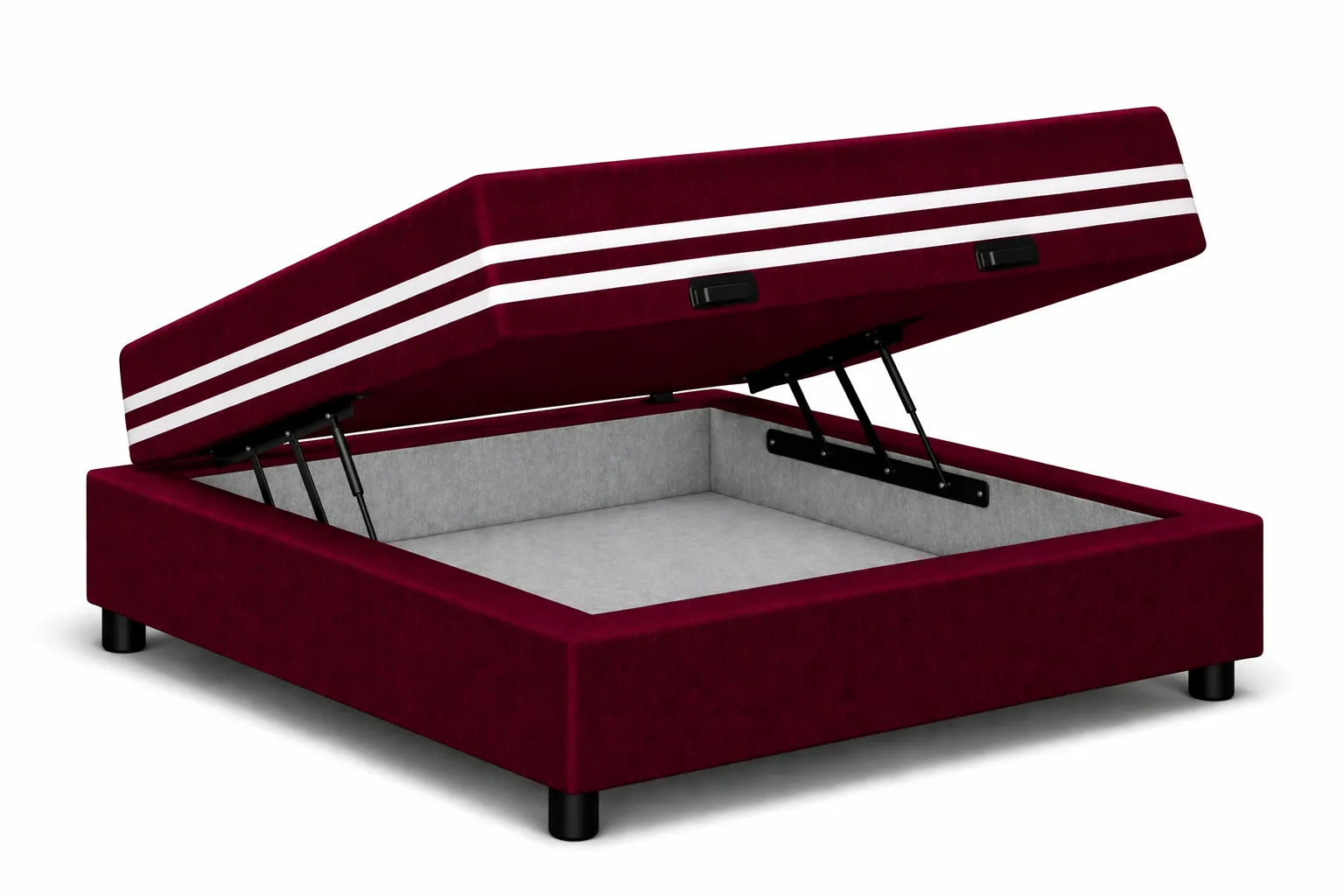 Kit Cama Box Baú + Colchão Mola Ensacada Solteiro 0,88m Solteiro
